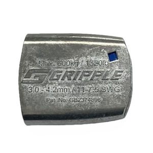 A metal object with the word gripple written on it.