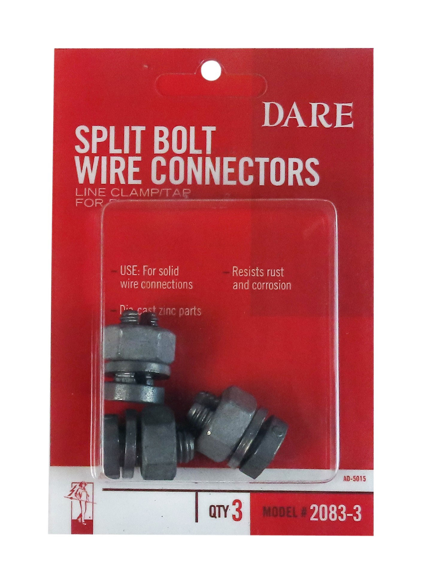 Dare Line Clamp/Tap Split Bolt - 3 pack