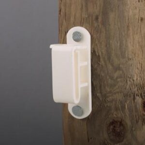 Dare Tape Insulator, W-Post W/Nails - White