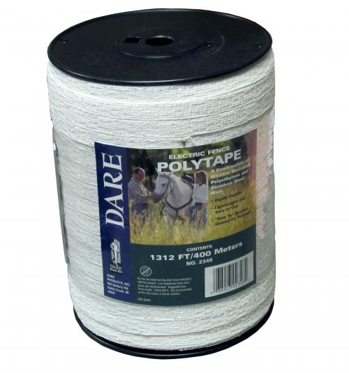 Dare 1/2" Poly Tape X 1320 Ft White